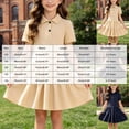 thumbnail image 3 of JUMEYU Little Girls Solid Color Short Sleeve A-Line School Dress Casual Uniform Dresses 3T 4T (Black,3-4 Years), 3 of 7