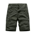 thumbnail image 4 of Aofany Plus Size Mens Cargo Shorts Casual Fashion Solid Multi-pocket Shorts Button Zipper Work Short Pants, 4 of 5