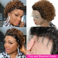 thumbnail image 4 of Urbeauty Pixie Curly Lace Front Wigs Human Hair for Women Brazilian Short Human Hair Wigs Ombre Brown Lace Wig 150% Density Pre plucked, 4 of 6