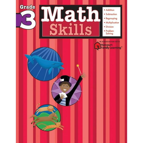Flash Kids Harcourt Family Learning Math Skills, Grade 3, (Paperback)