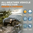 thumbnail image 4 of Kayme Heavy Duty Jeep 4dr Car Cover, Custom Fit Jeep Wrangler Unlimited 4 Door JK JL Rubicon/Sahara,etc Waterproof All Weather for Automobiles, Full Exterior Covers Sun Rain UV Protection., 4 of 6