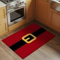 thumbnail image 2 of Yellow Black Area&nbsp;Rug 2x3ft Santa Claus Belt Christmas Red Non-Slip&nbsp;Washable Square&nbsp;Rugs Soft Felt Indoor Floor Mat for Bedroom Kitchen Living Room Bathroom, 2 of 9
