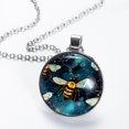 thumbnail image 2 of Honeybee Elegant Glass Circular Pendant Necklace - Stunning Jewelry for Women, 2 of 5