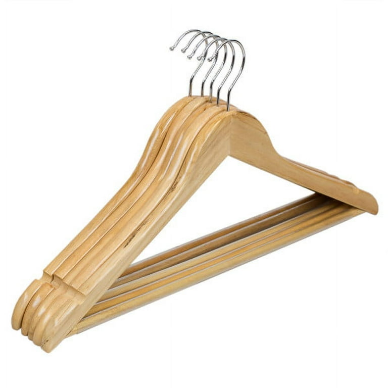 Home Basics Wood Non-Slip Standard Hanger