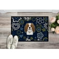 thumbnail image 2 of Carolines Treasures BB5075MAT 18 x 27 in. Blue Flowers Cavalier Spaniel Indoor or Outdoor Mat, 2 of 4