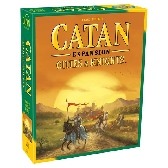 Catan Citys & Knights Jeu de Société Extension Jeu de Stratégie Jeu d'Aventure Jeu Familial pour Adultes et Enfants 12+ Ans 3-4 Joueurs Temps de Jeu Moyen 90 Minutes Fabriqué par Catan Studio