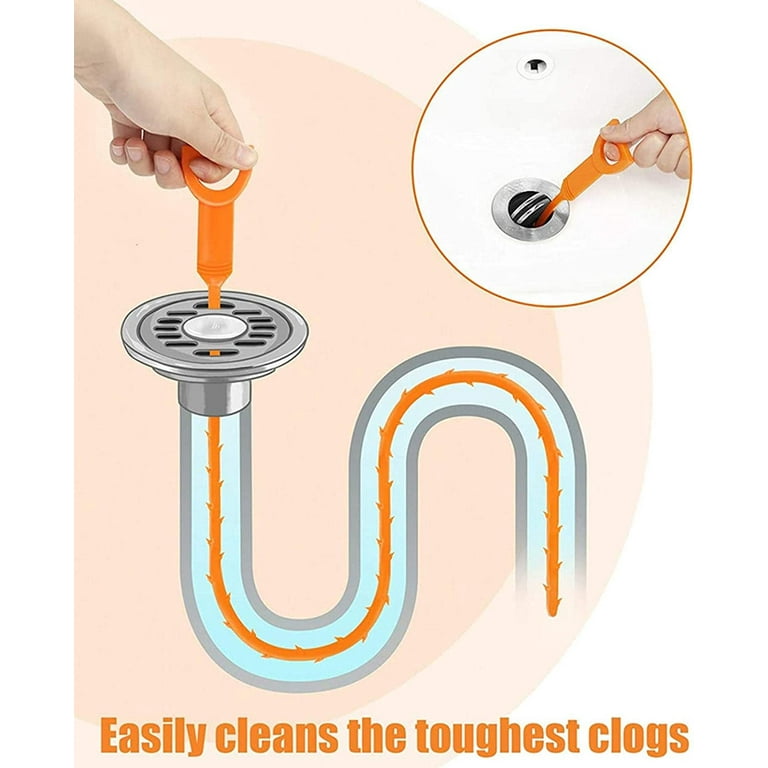 Jetcloudlive Plumbing Snake Drain Auger Manual Snake Drain Clog Remover with 23Ft/9.8Ft Flexible Wire Rope Reusable Drain Cleaner with Non-Slip Handle