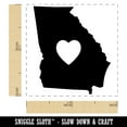 thumbnail image 2 of Georgia State with Heart Self-Inking Rubber Stamp Ink Stamper - Red Ink - Small 1 Inch, 2 of 7