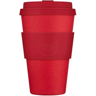 Reusable Sustainable To-Go Travel Coffee-Cup - Ecoffee Cup - Portable Cups  With No Leak Silicone Lid - Dishwasher Safe (13.5oz) 
