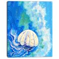 thumbnail image 2 of Large Jellyfish Watercolor - Abstract Canvas Art Print, 2 of 3