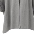 thumbnail image 4 of Fewfanhot Faux Fur Collar Wool Blend Cape Poncho, Buckle Closure Warm Wrap Coat for Women Fall Winter Daily Wear, 4 of 5