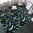 thumbnail image 3 of Shaggy Area Rug, blue green bats cool Rugs for Living Room Bedroom Non Slip Door Mat Indoor Carpet Machine Washable Nursery Home Decor Floor Mats for Entryway 60x39in, 3 of 5