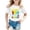 White, variant on Girls Back To School Top Happy 100 Days Of School Pencil Apple Graphic Crewneck Short Sleeve T Shirt Pullover Tee
