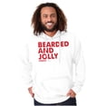 thumbnail image 5 of Xmas Bearded and Jolly Hashtag Santa Hoodie Hooded Sweatshirt Men Brisco Brands X, 5 of 6