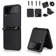 thumbnail image 1 of Allytech Crossbody Case for Samsung Galaxy Z Flip 3 5G Cell Phone (2021) 6.7 inch with Detachable Shoulder Strap Lanyard PU Leather Full Body Shockproof Slim Lightweight Thin Protective Cover, Black, 1 of 9