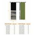 thumbnail image 6 of Sage Green Black Blackout Curtains for Bedroom, Farmhouse Striped Modern Abstract Art Thermal Insulated Kitchen Drapes with Grommets, Light Blocking Window Treatment, 2 Panels 42" x 54", 6 of 7
