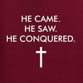 thumbnail image 6 of Wild Bobby, He Came He Saw He Conquered Inspirational/Christian Unisex Graphic Hoodie Sweatshirt, Maroon, XX-Large, 6 of 6
