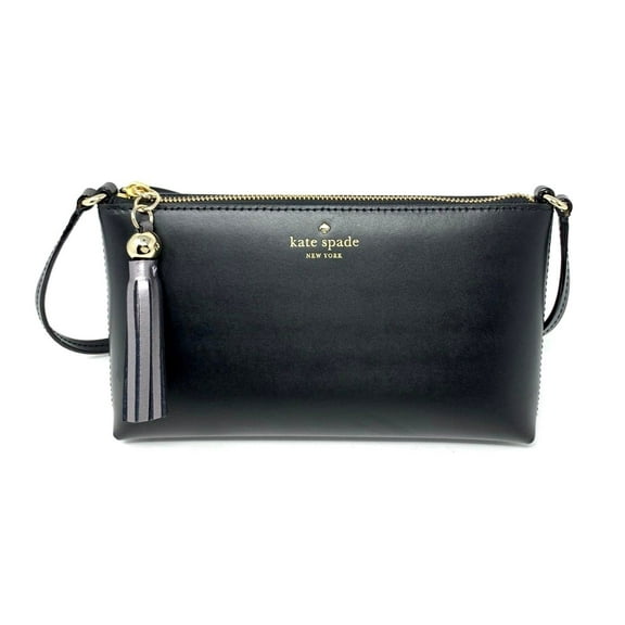 Kate Spade Ivy Street Amy Black Leather Crossbody Bag W/ Tassel WKRU4856 $198