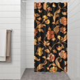 thumbnail image 3 of Bright Colorful Wildflower Shower Curtain, 36x72 Polyester for Bathtubs, Modern Garden Bloom Design with Bee and Butterfly, 3 of 5