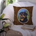 thumbnail image 3 of Carolines Treasures SS1026PW1414 Rottweiler Fabric Decorative Pillow, 14Hx14W, multicolor, 3 of 4