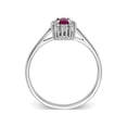 thumbnail image 3 of 1/3 Carat (Ctw) Natural Ruby Ring in 14K White Gold with 1/10 Carat (Ctw) Diamonds for Women, 3 of 5