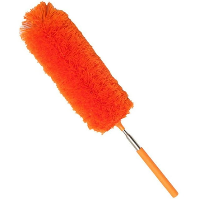 Dusters for Cleaning, Telescopic Extendable Microfiber Duster Dusting Brush for Ceiling Fan, Cobwebs, Furniture, Cars Orange One Size