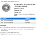 thumbnail image 2 of Rear Brake Rotor - Compatible with 2001 - 2003 Toyota Highlander 2002, 2 of 2