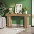 thumbnail image 7 of 63" Farmhouse Console Table, Rustic Hallway Entryway Table, Engineered Wood MDF, Sturdy with Foot Pads, for Living Room Sofa Hallway,Wood Color, 7 of 7