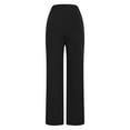 thumbnail image 7 of WRKEKC Solid Color Straight Leg Dress Pants for Women Office Appropriate Trousers Wrinkle Resistant Fabric Classic Tailoring with Side Pockets Business Casual Wear, 7 of 7