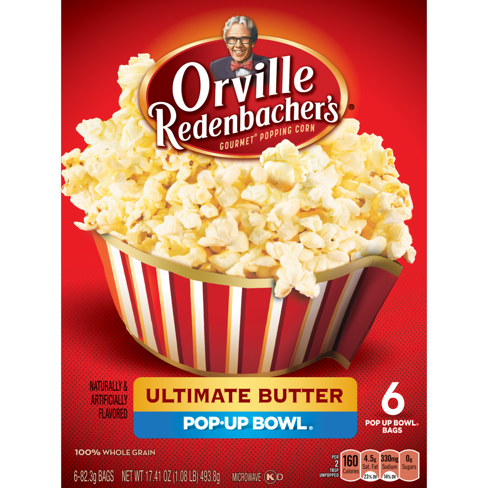 Orville Redenbachers Ultimate Butter Microwave Popcorn Pop Up Bowl 82.3g 6 Count - image 5 of 13