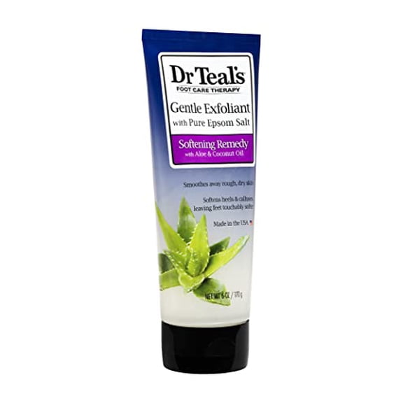 Dr Teal's Foot Scrub with Aloe Vera and Coconut Oil, 6 Oz. - 2 Pack