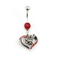 thumbnail image 3 of Belly Button Ring with Heart and Flower Design 14g, 3 of 3