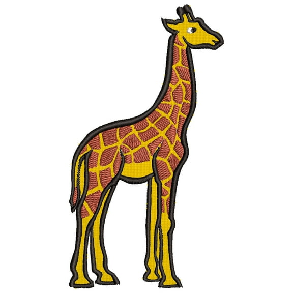 Realistic Giraffe Safari Animal Embroidered DIY Iron on or Sew-on Decorative Patch Badge Emblem Appliques Pet Animal Love Zoo Aquarium Series