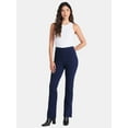 thumbnail image 2 of Time and Tru Women's Ponte Knit Pull On Bootcut Pants, Regular & Short Inseams, Size XS-XXXL, 2 of 5
