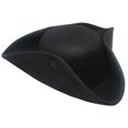 thumbnail image 1 of Sombrero Nicky Bigs Novelties Tricorn Colonial de fieltro negro para adultos, 1 of 5