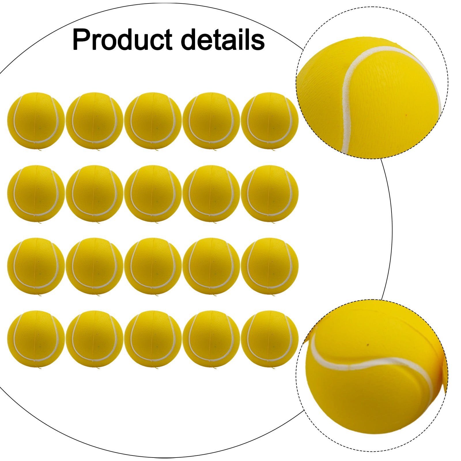 Splihome 20Pcs Foam Ball Soft Foam Sponge Tennis Balls Baseball Balls for Kids and Adults 4Cm Venting and Decompression Elastic Ball Chil，Tennis