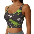 thumbnail image 2 of Naloa Dinosaur Skeleton Sports Bras for Women, High Support Bra with Removable Pads, Comfortable - Small, 2 of 9