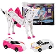 thumbnail image 1 of Set de coches de carreras Transforming Car Robot Toy dahom Unicorn, 1 of 5