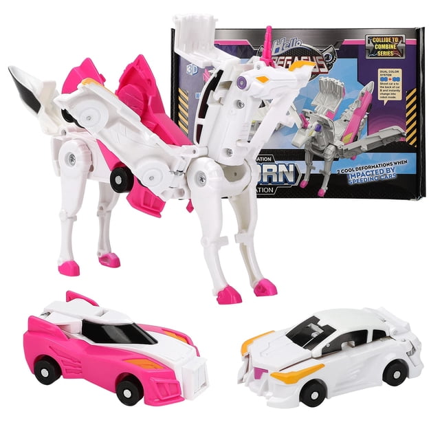 Set de coches de carreras Transforming Car Robot Toy dahom Unicorn