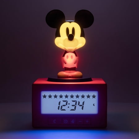 Disney Mickey Mouse Sleep Training Alarm Clock - Officially Licensed Gift, Kids' Projection Bedroom Night Light | Paladone