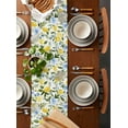 thumbnail image 2 of Eucalyptus Lemon Table Runner 72 Inches, Sage Green Leaf Blue Flower Fruit Bed Runner Dresser Scarves Tabletop for Indoor Outdoor Parties/Ceremony/Banquet, 13" x 72", 2 of 8