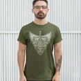thumbnail image 3 of Tee Hunt Gothic Firefighter Emblem T-shirt Courage Honor Sacrifice Men's Tee, Military Green, 5X-Large, 3 of 5