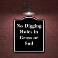 thumbnail image 2 of No Digging Holes in Grass or Soil BLACK Aluminum Composite Sign 15''x18'', 2 of 9
