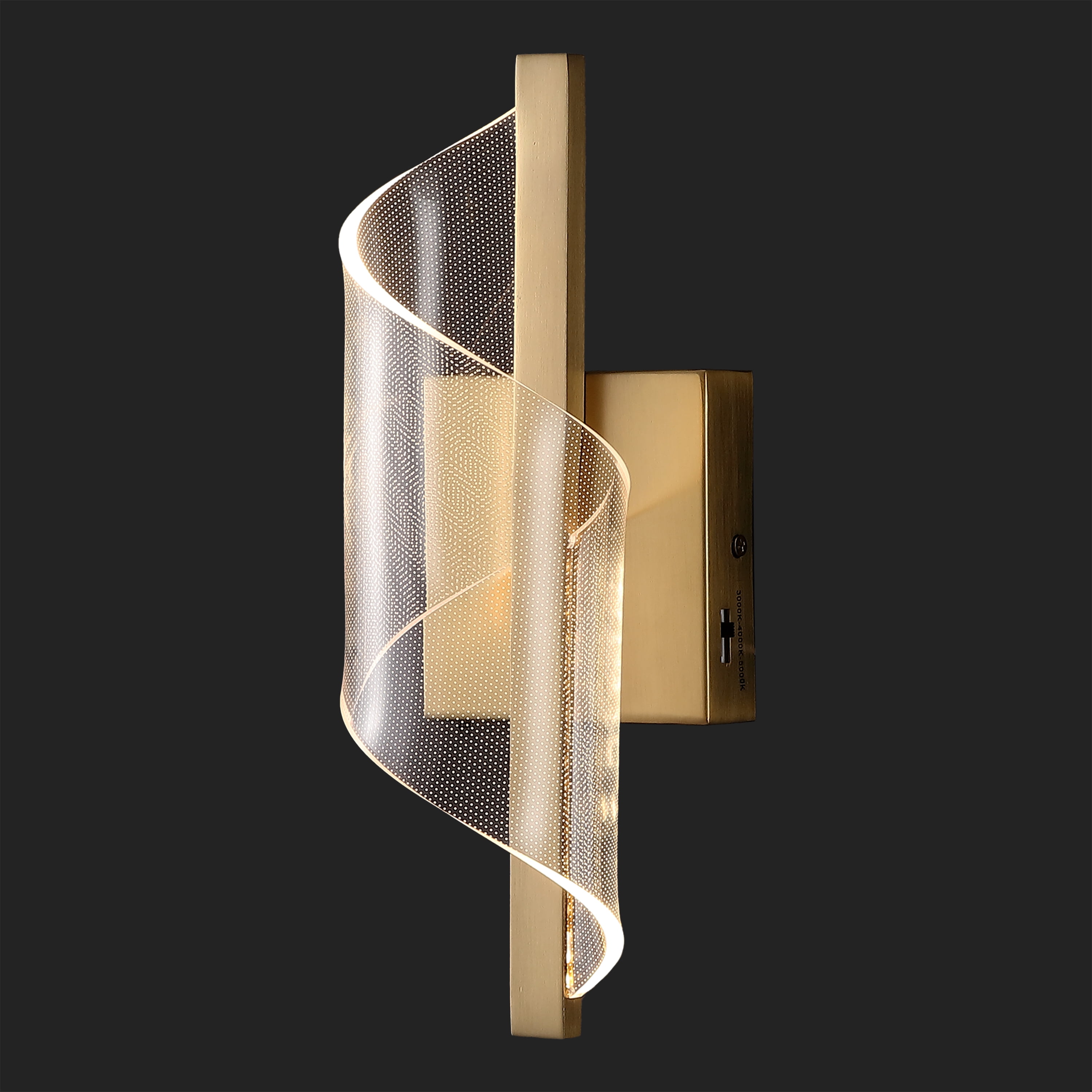 Safavieh Couture Leighton Clear and Gold Modern Acrylic Wall Sconce