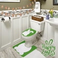 thumbnail image 4 of SIfdSeng Get it Fast Easter White Bunny Rabbit Bathroom Rug Toilet Seat Lid Cover Soft Non Absorbent Shower Washable Home Decorative, 4 of 7