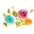 thumbnail image 2 of Loreth, Lanie 24x17 White Modern Wood Framed Museum Art Print Titled - Modern Trio of Blooms I, 2 of 4