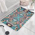thumbnail image 3 of Multicolor Ethnic Paisley Flannel Non Slip Door Rugs,Washable Door Mats Indoor,Decorative Door Mats,Dirt-Resistant and Absorbent Doormat for Entrance,Bedroom,Kitchen,Bathroom,31.5"x17", 3 of 4