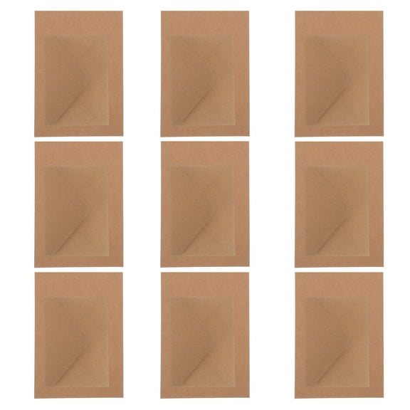 HOMEMAXS 120pcs Blank Kraft Paper Cards and Envelopes Set Wedding Invitation Cards Birthday Note Cards Holiday Greeting Set for Open When Letters