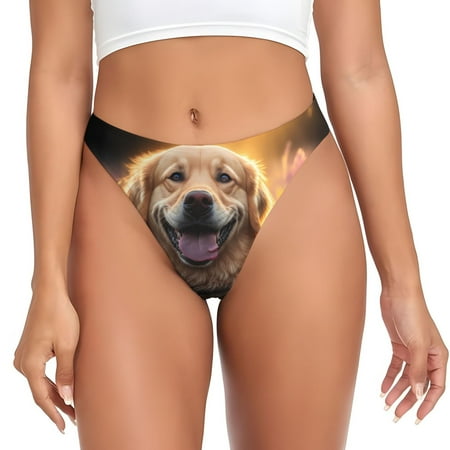 Sigee Sunset Daisy Dog for Women s G-String Panty  Low Rise  Soft Lace Perfect for Everyday Wear or Special Occasions-X-Small
