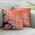 thumbnail image 3 of Leisuo Cushion Cover Case Red White Ocean Branch Reef,Decorative Throw Pillow Case for Sofa Couch Bed Chair, 3 of 5
